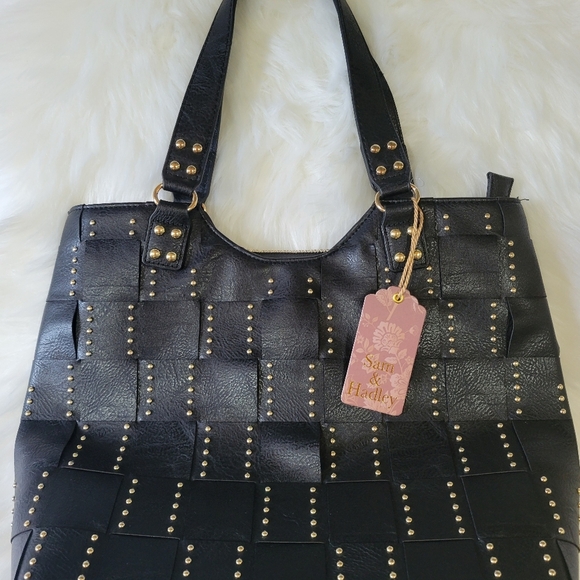Sam&hadley Black Studded Tote Bag - Picture 3 of 8